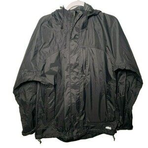 Campmor Men's Black Rain Hooded Windbreaker  M